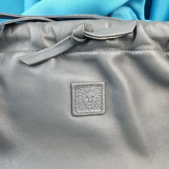 🔹️Anne Klein Gray Leather Clutch Purse - Picture 6 of 12